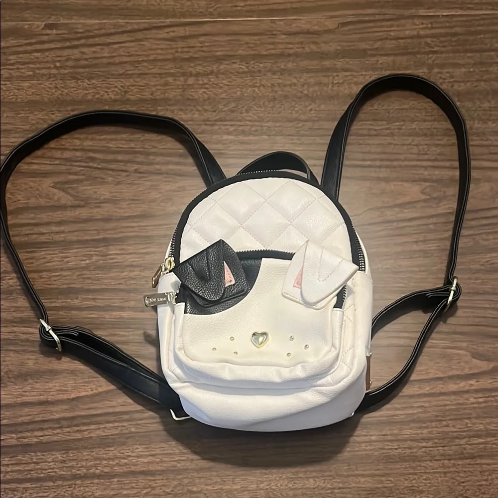 Betsey Johnson Dog Puppy Backpack Purse Bag